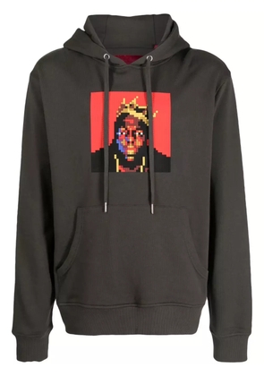 Mostly Heard Rarely Seen 8-Bit Biggie appliqué-detail hoodie - Grey