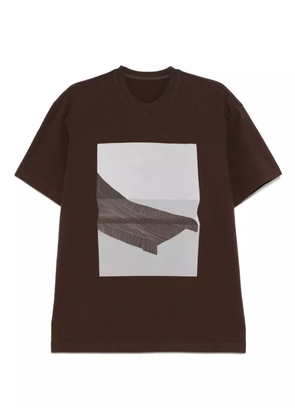 JNBY graphic-printed T-shirt - Brown