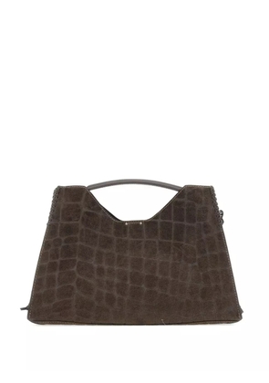 GIANNI CHIARINI crocodile-effect top-handle bag - Brown