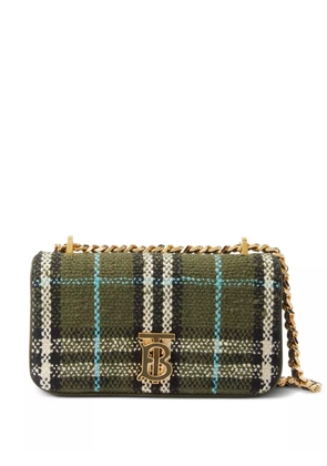 Burberry mini Lola checked crossbody bag - Green