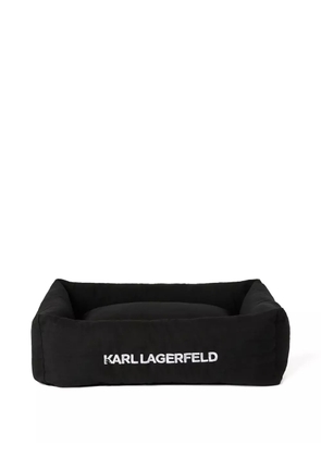Karl Lagerfeld logo-embroidered dog bed - Black