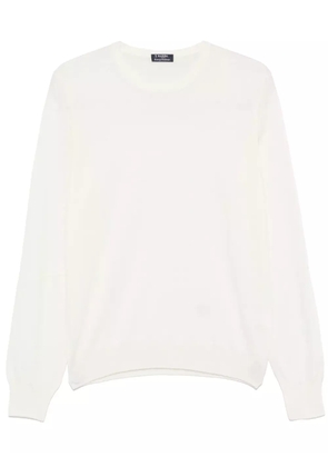 Barba fine-knit sweater - White