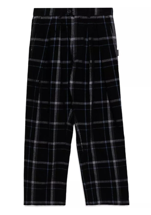 SPORT b. by agnès b. check pattern wide pants - Blue