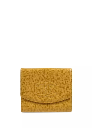 CHANEL Pre-Owned 2003 CC stitch bifold wallet - Neutrals