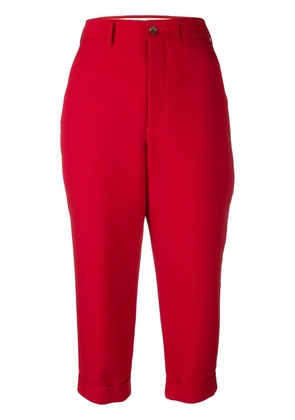 Comme Des Garçons Pre-Owned cropped skinny trousers - Red