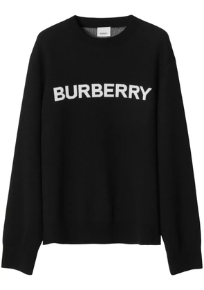 Burberry intarsia-knit logo jumper - Black
