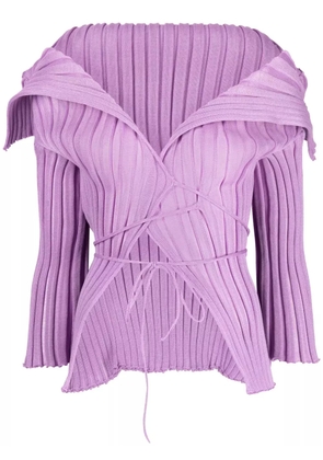 A. ROEGE HOVE Ara wide-collar wrap cardigan - Purple