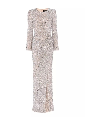 Jenny Packham Marie maxi dress - Silver
