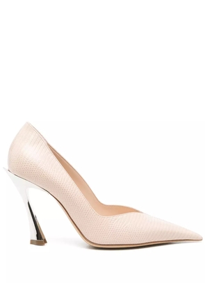Mugler 95mm fand-heel leather pumps - Pink
