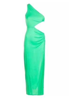 Fleur Du Mal side-knot asymmetric dress - Green