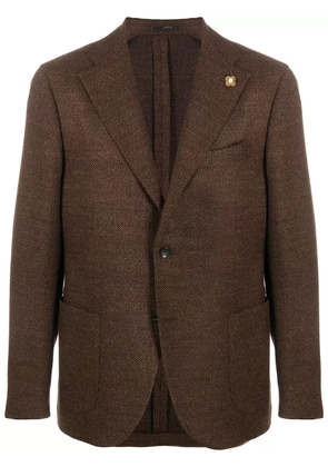 Lardini single-breasted wool blazer - Brown