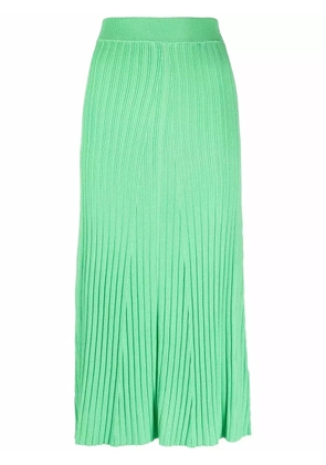 REMAIN rib-knit midi skirt - Green
