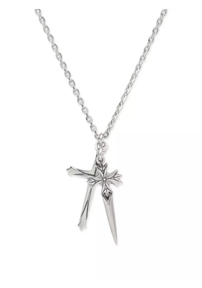 Emanuele Bicocchi large Pugnale+Cross necklace - Silver