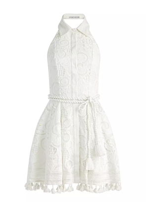 alice + olivia Lucy mini shirt dress - White