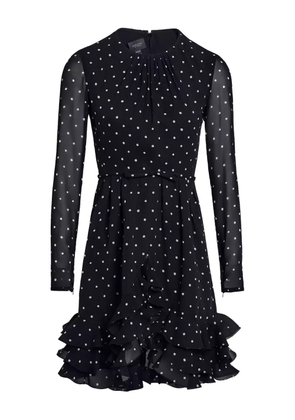 Giambattista Valli polka-dot ruffled dress - Black