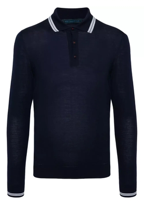 Kiton knitted wool polo shirt - Blue