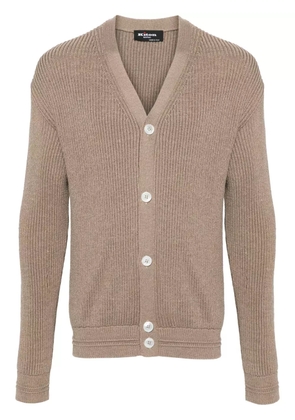 Kiton ribbed-knit cardigan - Brown