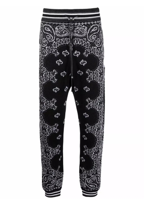 AMIRI Bandana B-Ball jacquard track pants - Black