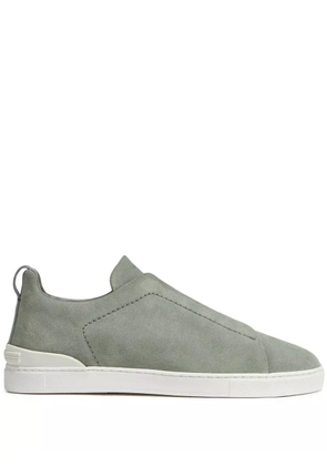 Zegna Triple Stitch suede sneakers - Green