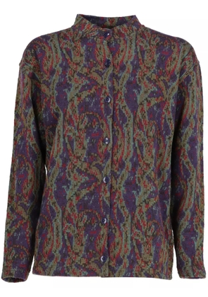 Missoni Pre-Owned 1990 abstract-print cardigan - Purple