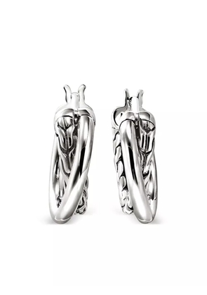 John Hardy JH Essential Crossover hoop earrings - Silver