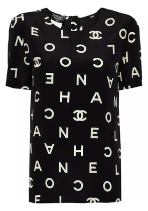 CHANEL Pre-Owned 1997 logo-print T-shirt - Black