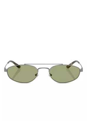 Emporio Armani metal oval-frame sunglasses - Silver