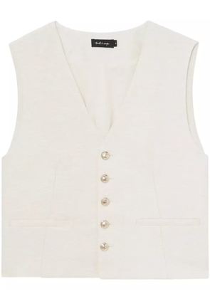 tout a coup button-up textured waistcoat - Neutrals