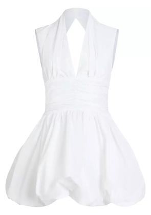 Patou open-back bubble mini dress - White