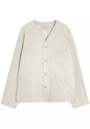 LEMAIRE collarless shirt jacket - Neutrals