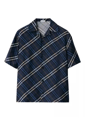 Burberry checked silk shirt - Blue