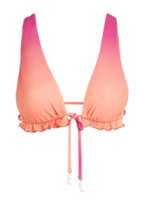 Karl Lagerfeld ombré triangle bikini top - Pink
