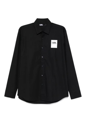 Karl Lagerfeld logo-patch shirt - Blue