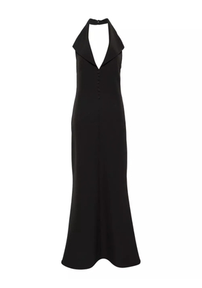 Atu Body Couture halter-neck button-front maxi dress - Black