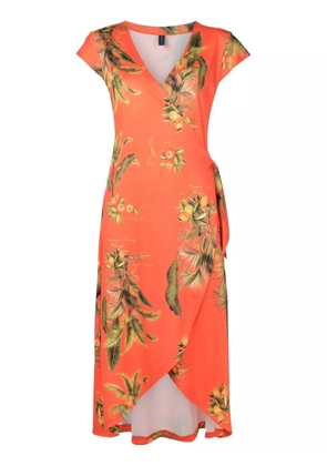 Lygia & Nanny floral-print wrap dress - Orange