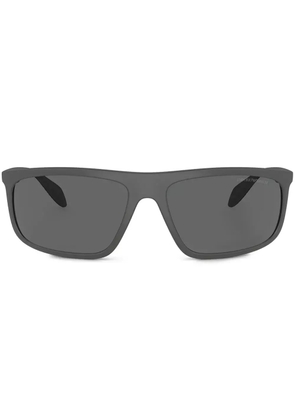 Emporio Armani shield-frame sunglasses - Grey