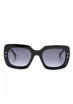 Carolina Herrera colour-block square-frame sunglasses - Black
