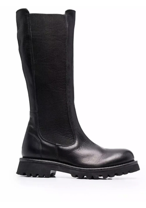 Moma knee-length leather boots - Black