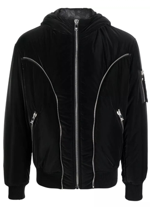 Versace zip-detail puffer jacket - Black