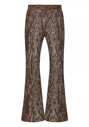 Rosetta Getty cropped flared trousers - Brown