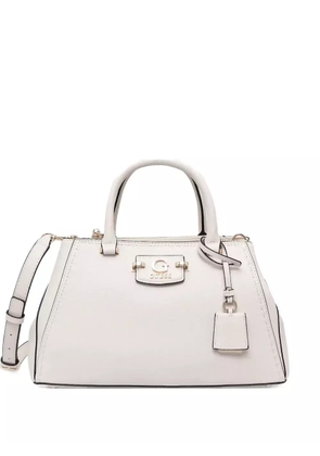 GUESS USA Nastra structured tote bag - White