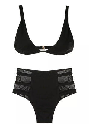 Brigitte hot pants bikini set - Black