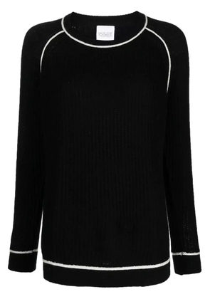 Madeleine Thompson contrasting-edge knitted jumper - Black