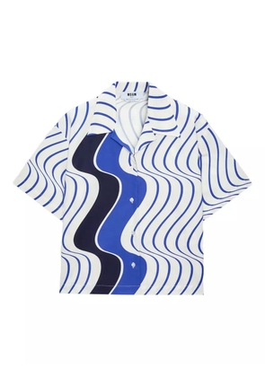 MSGM wave-print shirt - White