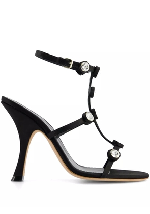 Giambattista Valli 110mm rhinestone-embellished sandals - Black