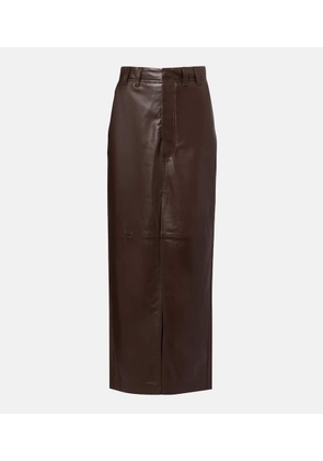 Brunello Cucinelli Leather maxi skirt