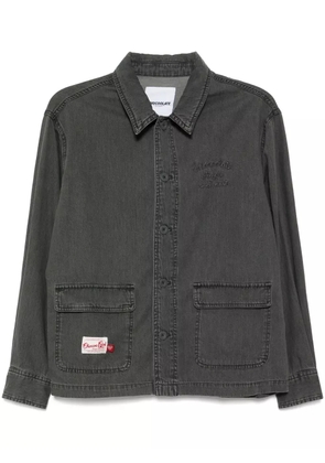 CHOCOOLATE logo-embroidered shirt - Grey