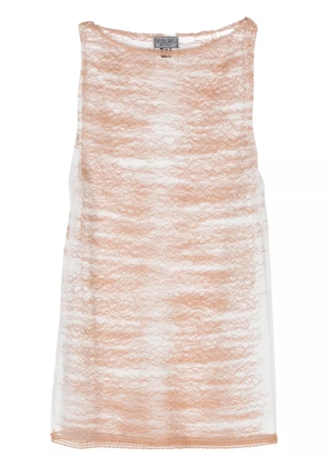 Versace Pre-Owned 2000s embroidered mesh tank top - Pink