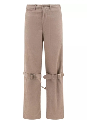 KAPITAL buckle-strap trousers - Grey