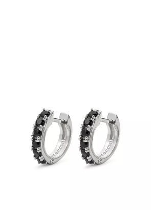 Emanuele Bicocchi logo-engraved hoop earrings - Black